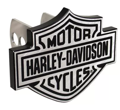 PlastiColor 002238 Brushed Aluminum Hitch Cover fits Harley-Davidson