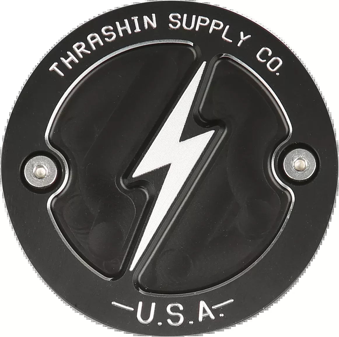 Points Cover - Dished - Black - 2 Hole - M8
