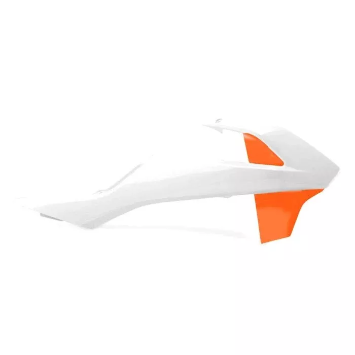 Polisport 8417900004 Radiator Scoop – White /Orange