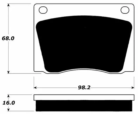 Porterfield Brake Pads for 1975 LOTUS ESPRIT w/Girling Cal.