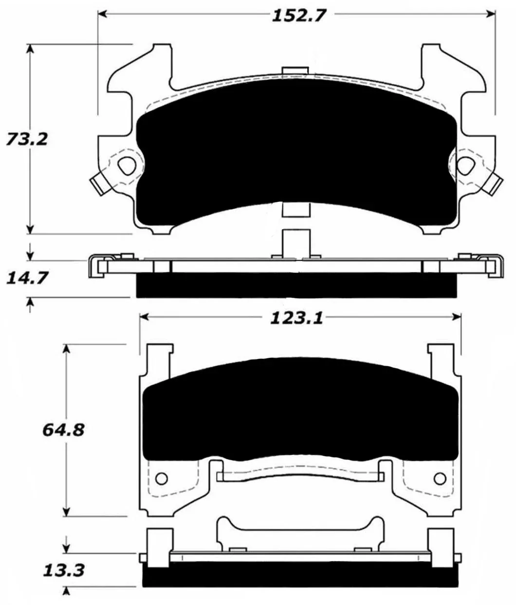 Porterfield Brake Pads for 1979 CHEVROLET MONTE CARLO