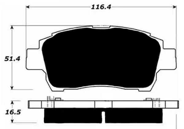 Porterfield Brake Pads for 2000 TOYOTA PRIUS