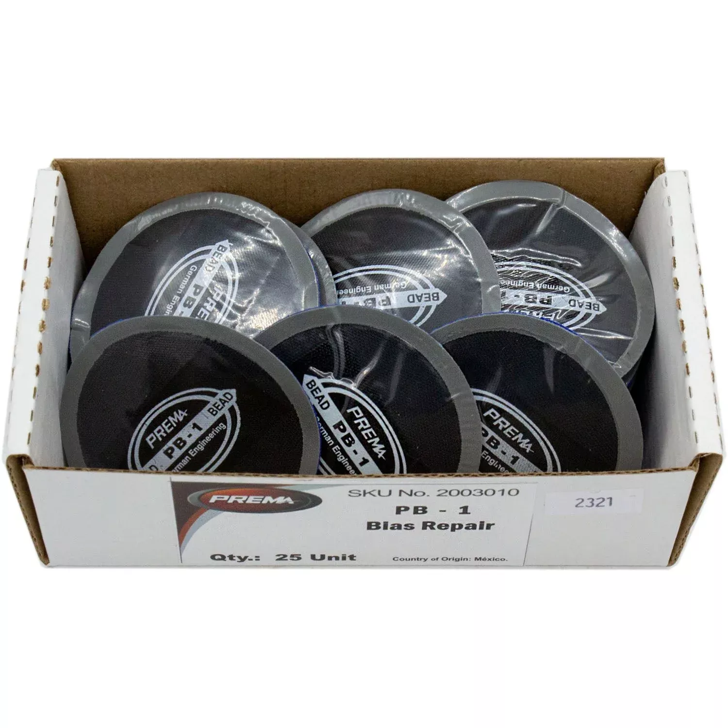 Prema PB-1 Round Bias Tire Patch 2-1/4″ 1 Ply Box of 25