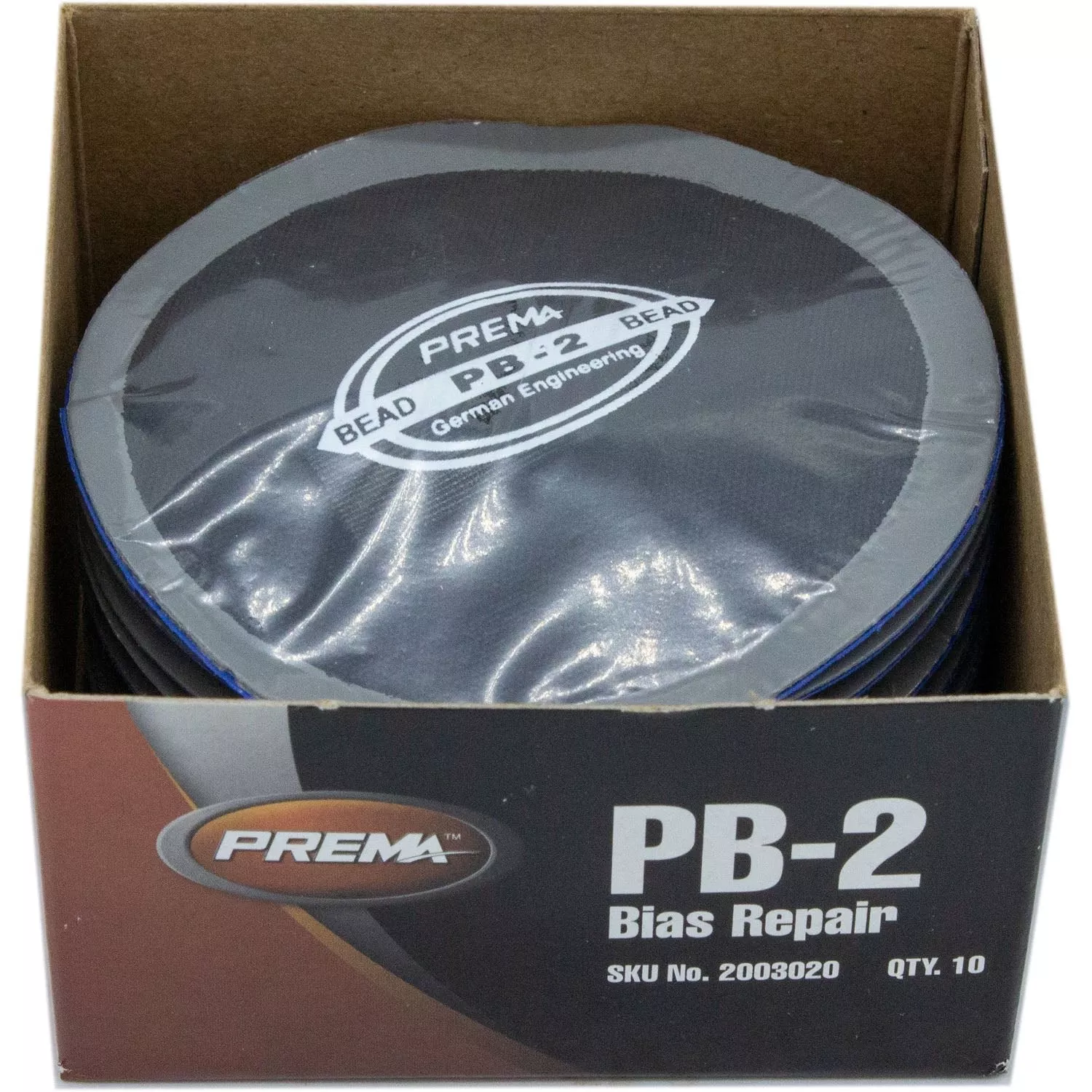 Prema PB-2 Round Bias Tire Patch 3-1/4″ 2 Ply Box of 10