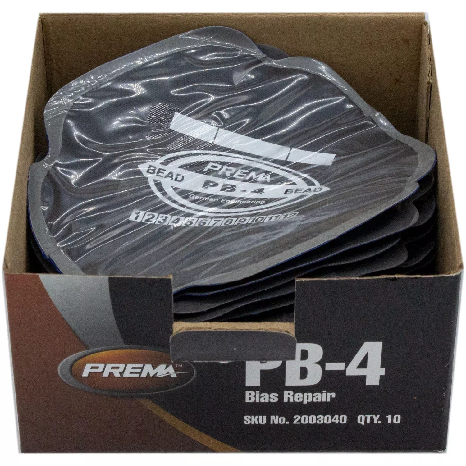 Prema PB-4 Square Bias Tire Patch 4-3/4″ 2 Ply Box of 10