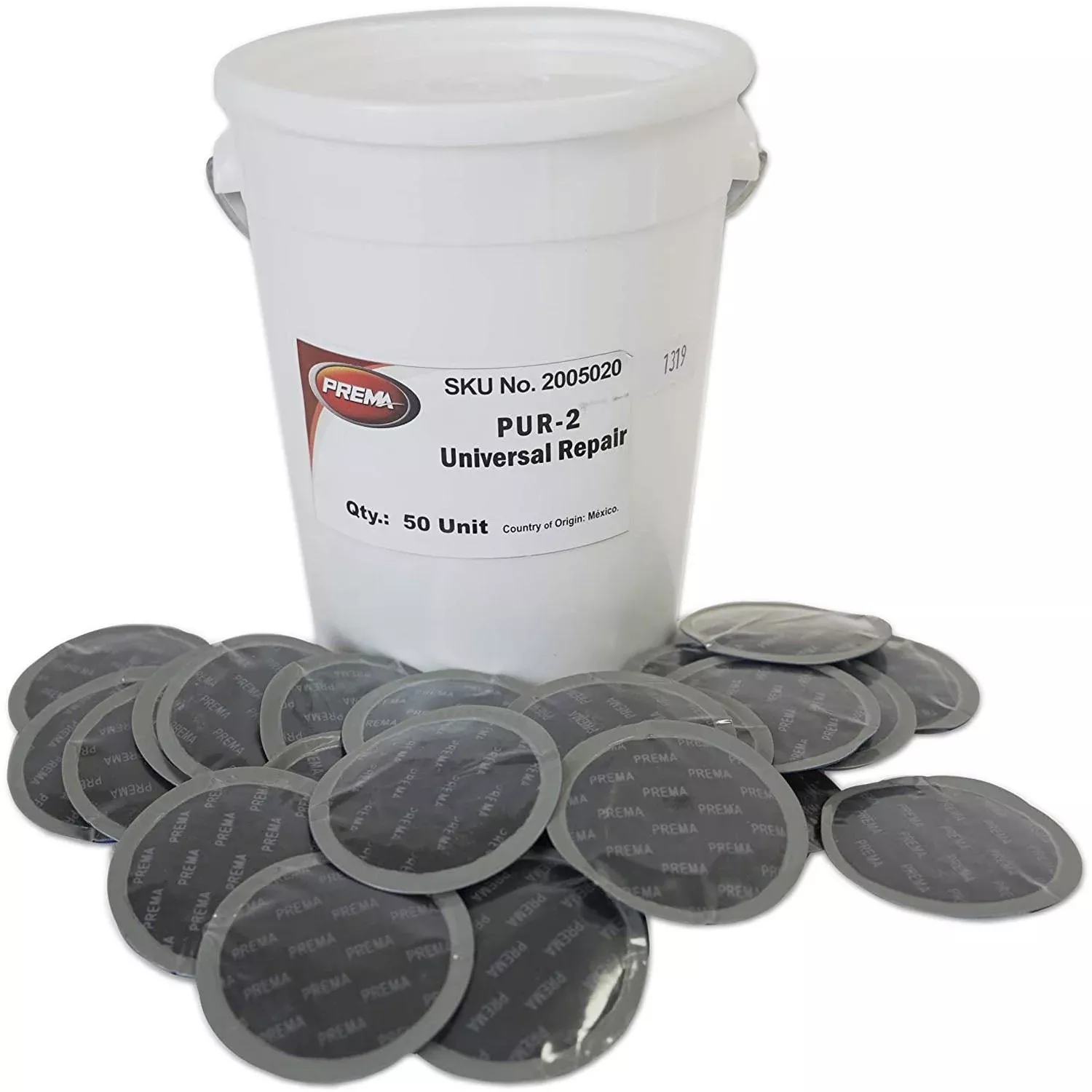 Prema PUR-2 Universal Repair 2″ Tire Repair Patch Tub of 50