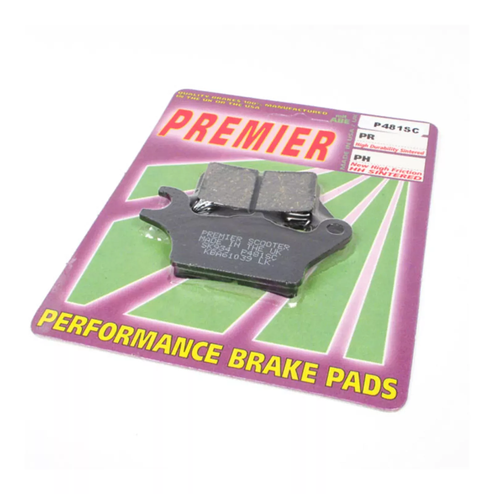 Premier Brake Pads – P-SC Organic Scooter