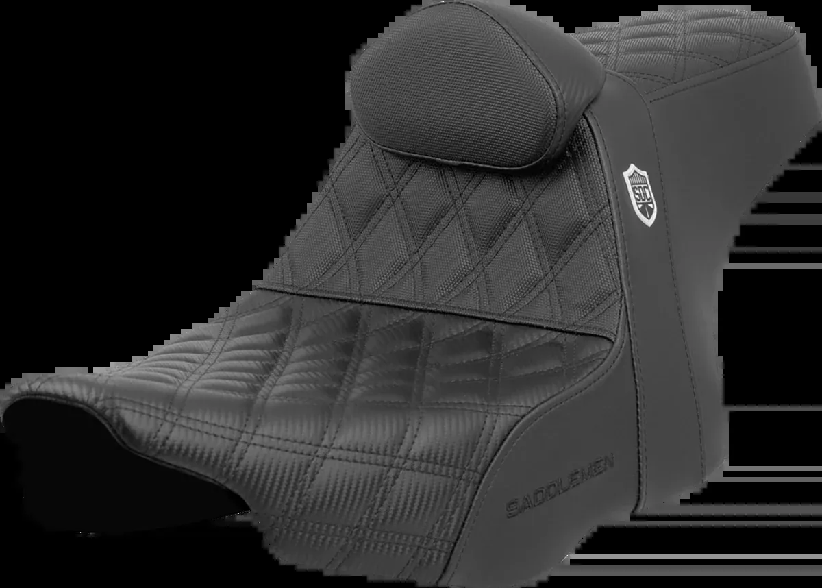 Pro Series SDC Performance Seat - Lattice Stitch - Gripper - w/ Backrest - FLH/FLT '23-'24