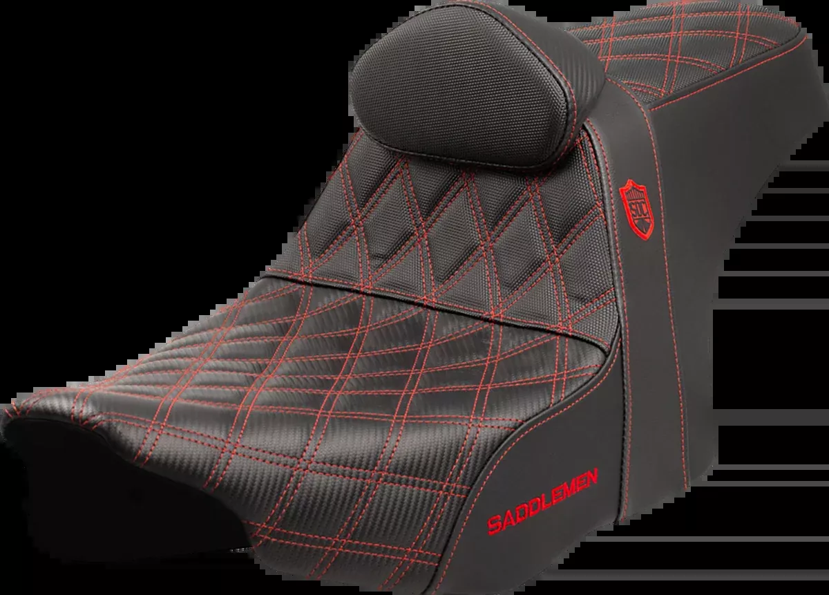 Pro Series SDC Performance Seat - Red Stitching - w/ Backrest - FLT/FLH '23-'25