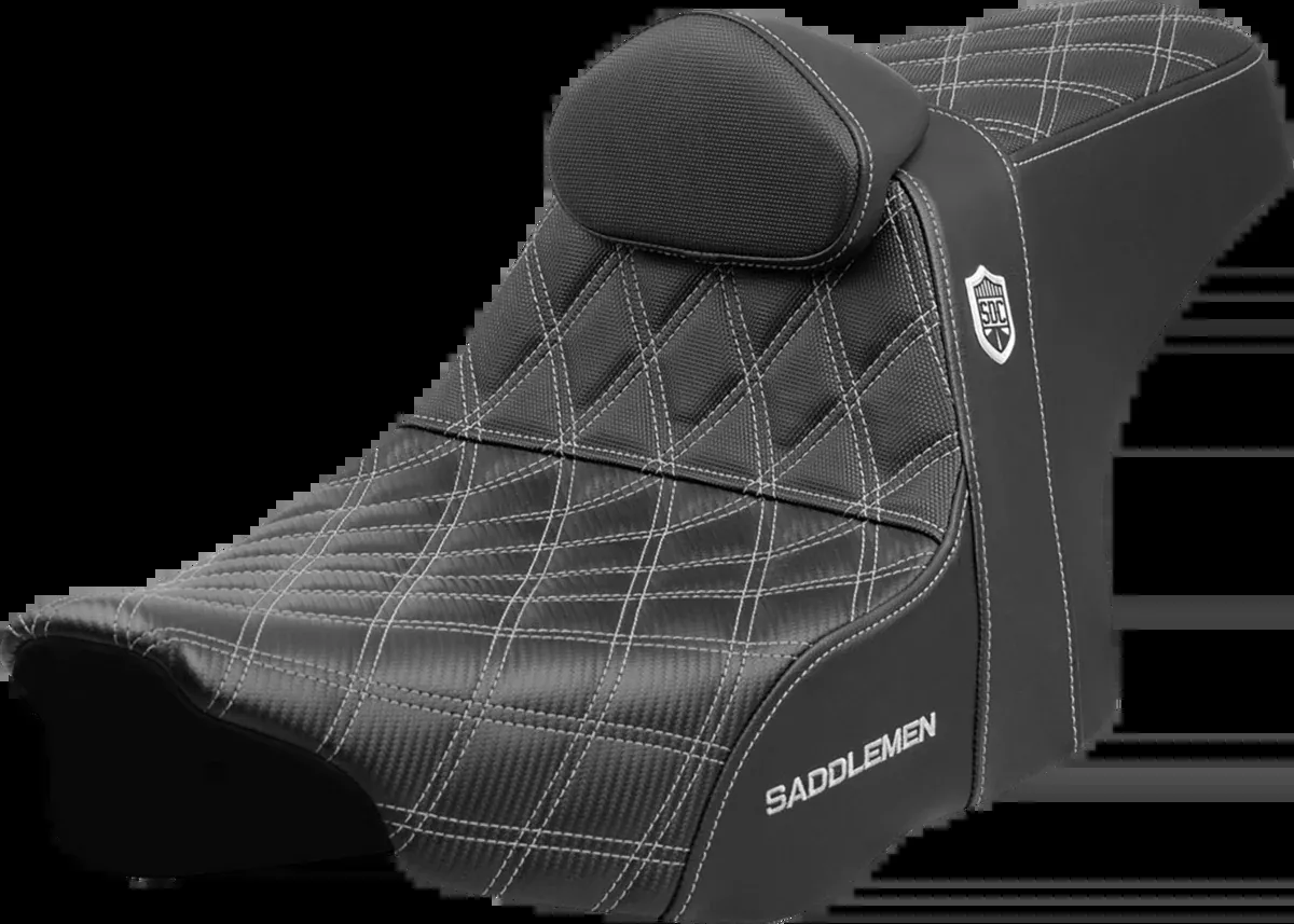 Pro Series SDC Performance Seat - Silver Stitching - w/ Backrest - FLT/FLH '23-'25