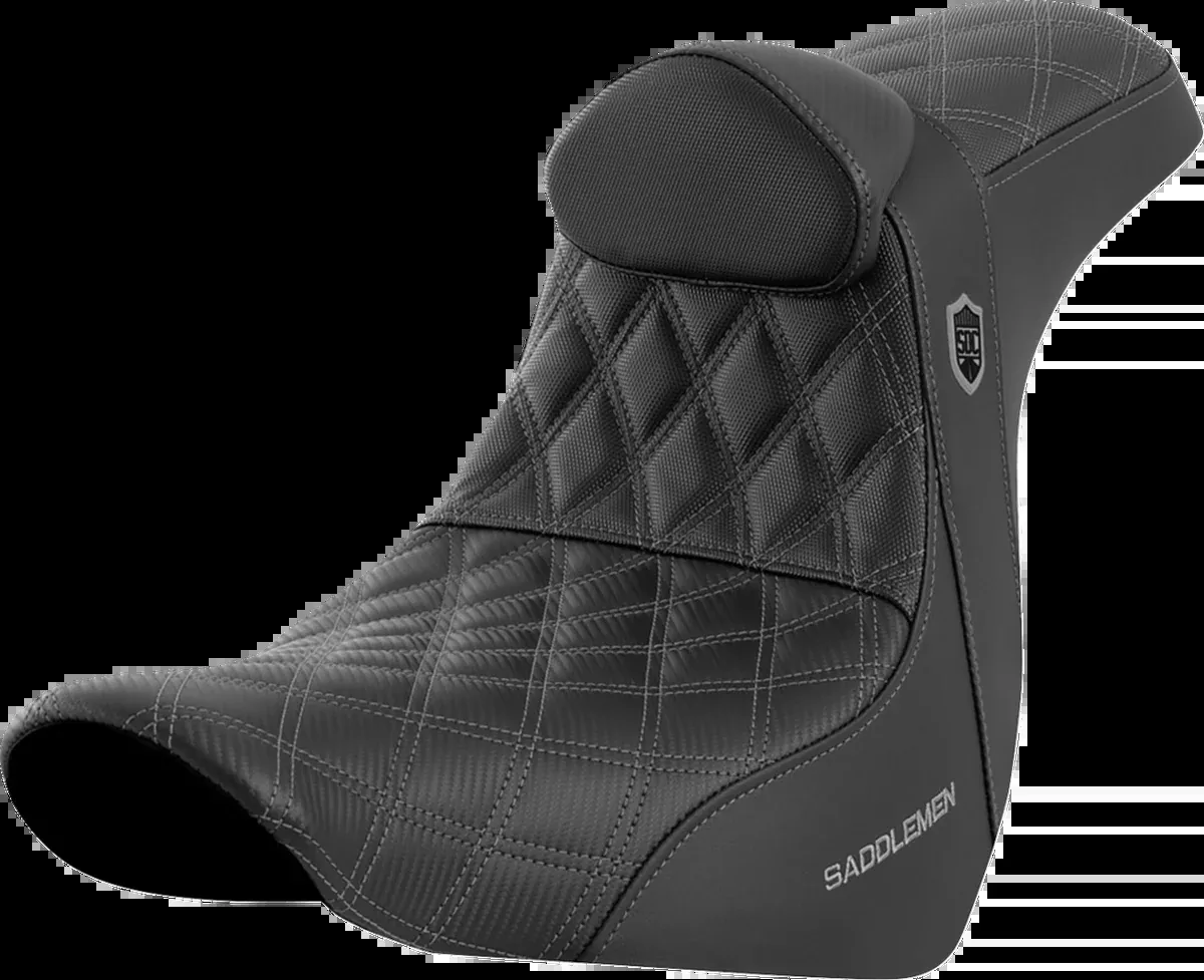 Pro Series SDC Performance Seat - w/ Backrest - Gray Stitch - FL/FX '18-'23