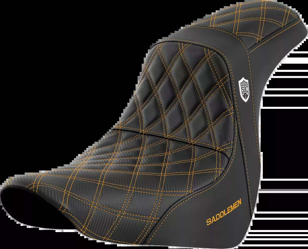 Pro Series SDC Performance Seat - w/o Backrest - Gold Stitch - FL/FX '18-'20