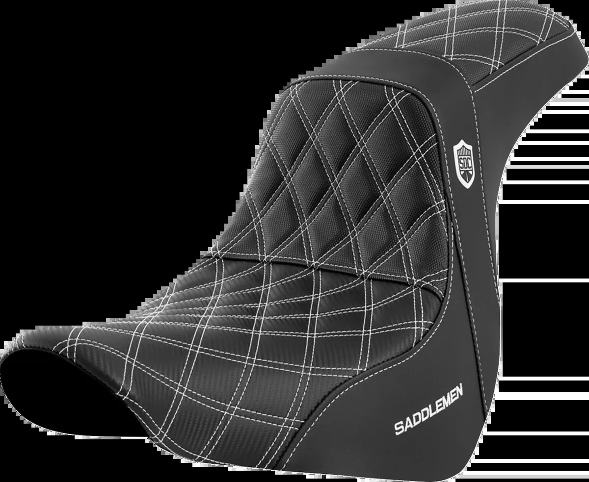 Pro Series SDC Performance Seat - w/o Backrest - White Stitch - FL/FX '18-'20
