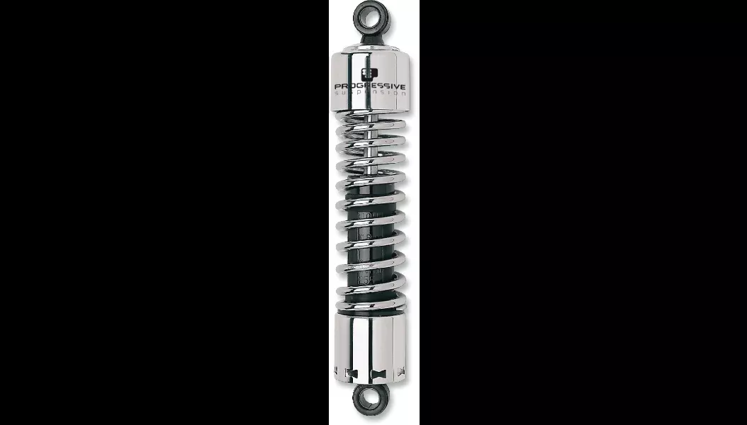 Progressive 412 Series Chrome 12" Standard Duty Shocks 73-86 FLH / FX