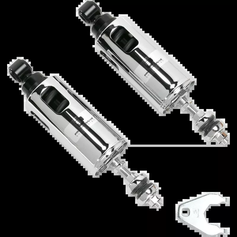 PROGRESSIVE 422 SERIES SHOCKS CHROME HARLEY SOFTAILS 00-17