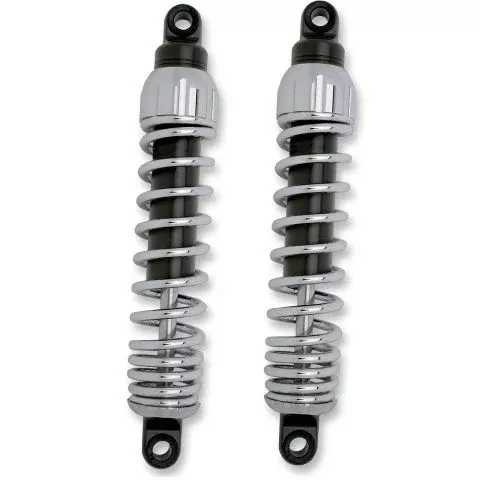 Progressive 444 Chrome 13" Standard Rear Shocks 1991-2017 Harley Dyna FXDC FXDB