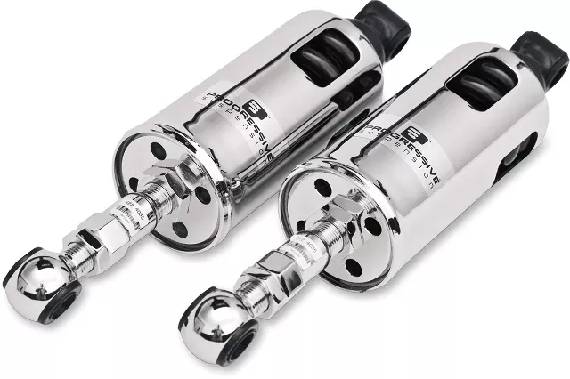Progressive Chrome 422 Series Heavy Duty Shocks 89-99 Harley Softail FLSTN FLSTF