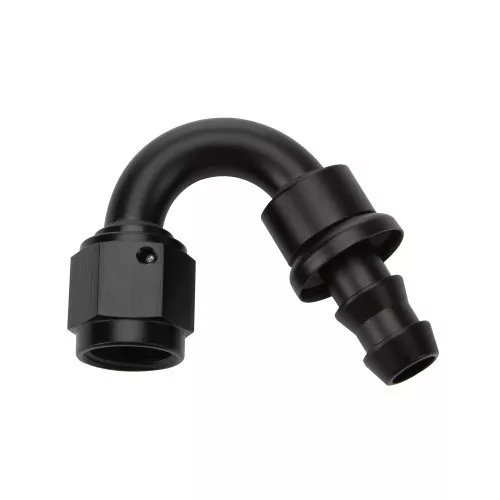 Pushlock Hose End Black 150 Deg Elbow -10 ALL49474