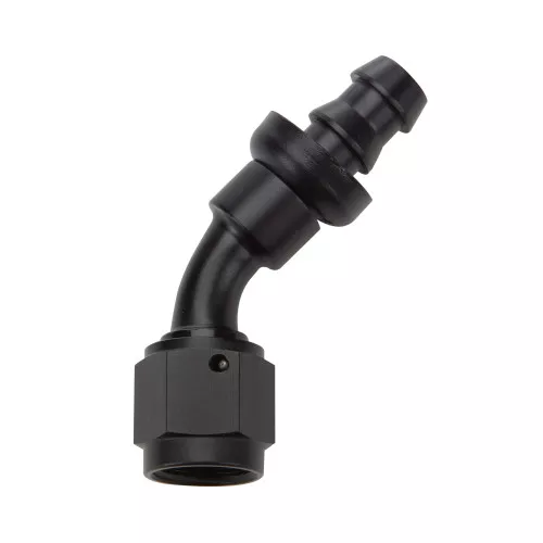 Pushlock Hose End Black 45 Deg Elbow -12 ALL49435
