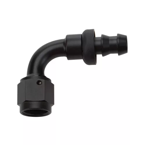 Pushlock Hose End Black 90 Deg Elbow -10 ALL49454