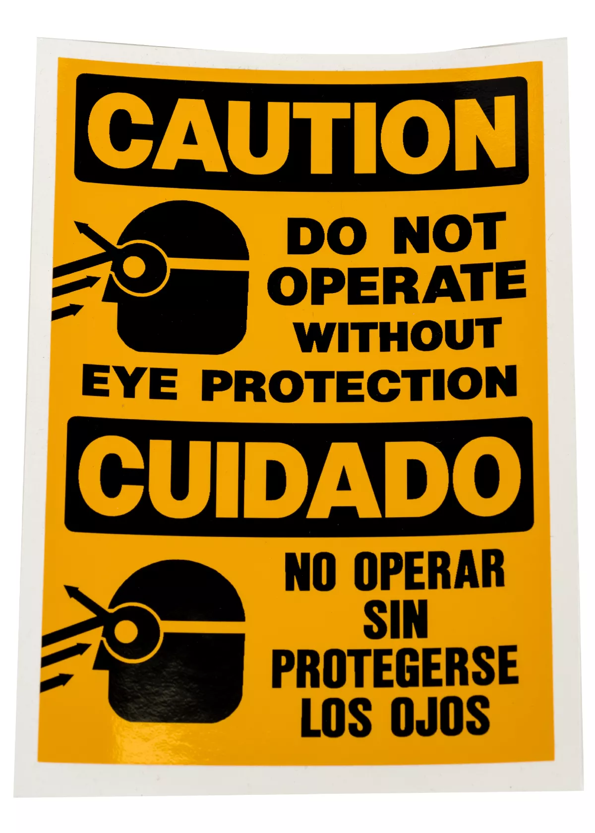 QS3304 - DO NOT OPERATE WITHOUT EYE SIGN E/S