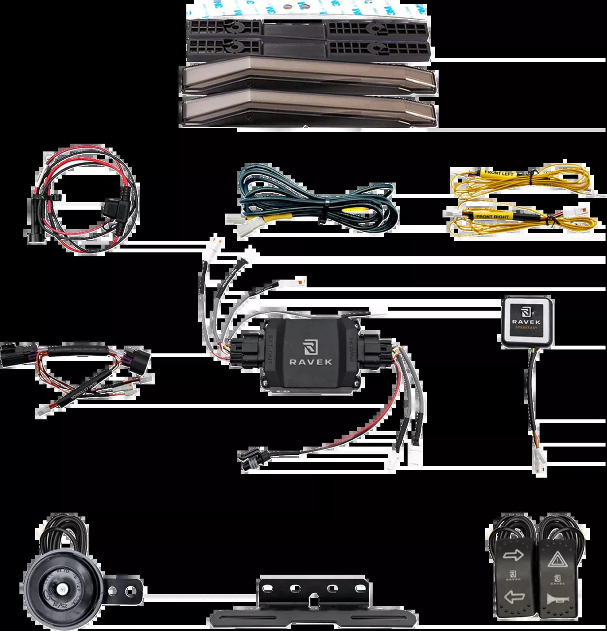RAVEK 64-1007SR Gen3 Speakeasy Polaris Ranger Turn Signal System