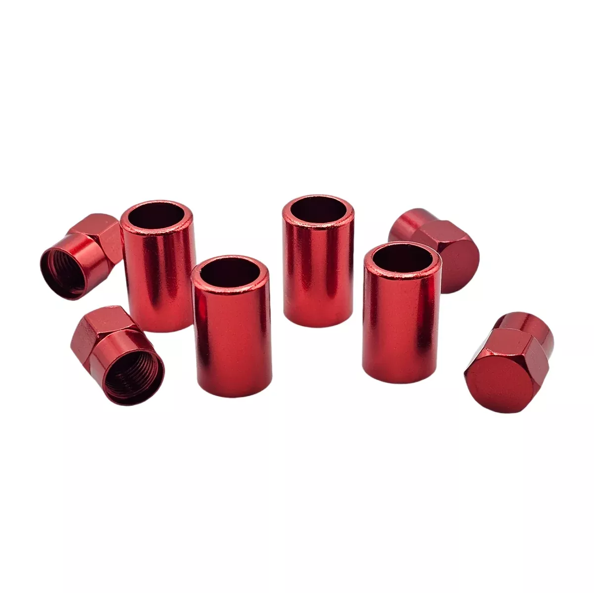 Red Aluminum Valve Sleeve & Cap Set - TR414 Snap-In 0.305"-32