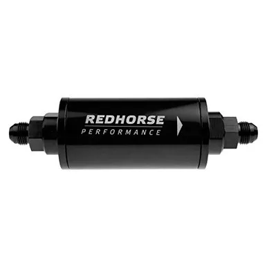 Red Horse Performance 4651-06-2 Line Race Fuel Filter (Black), 1 Pack
