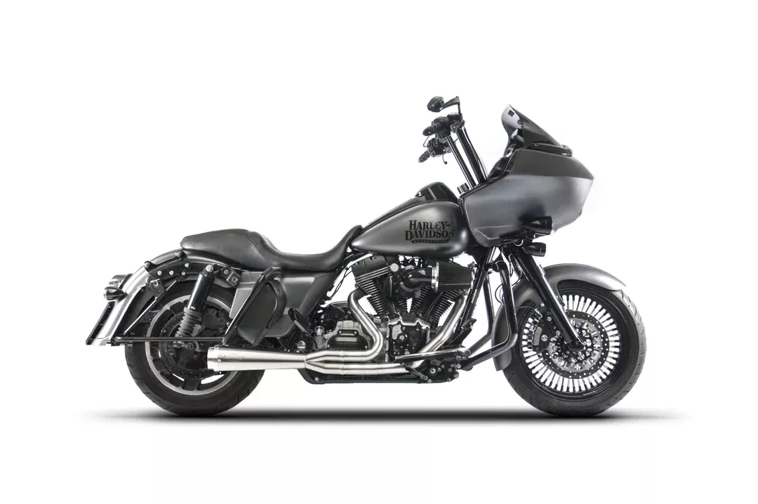 RED THUNDER EXHAUST SHORTY 2:1 RACE STYLE HARLEY DAVIDSON BAGGERS