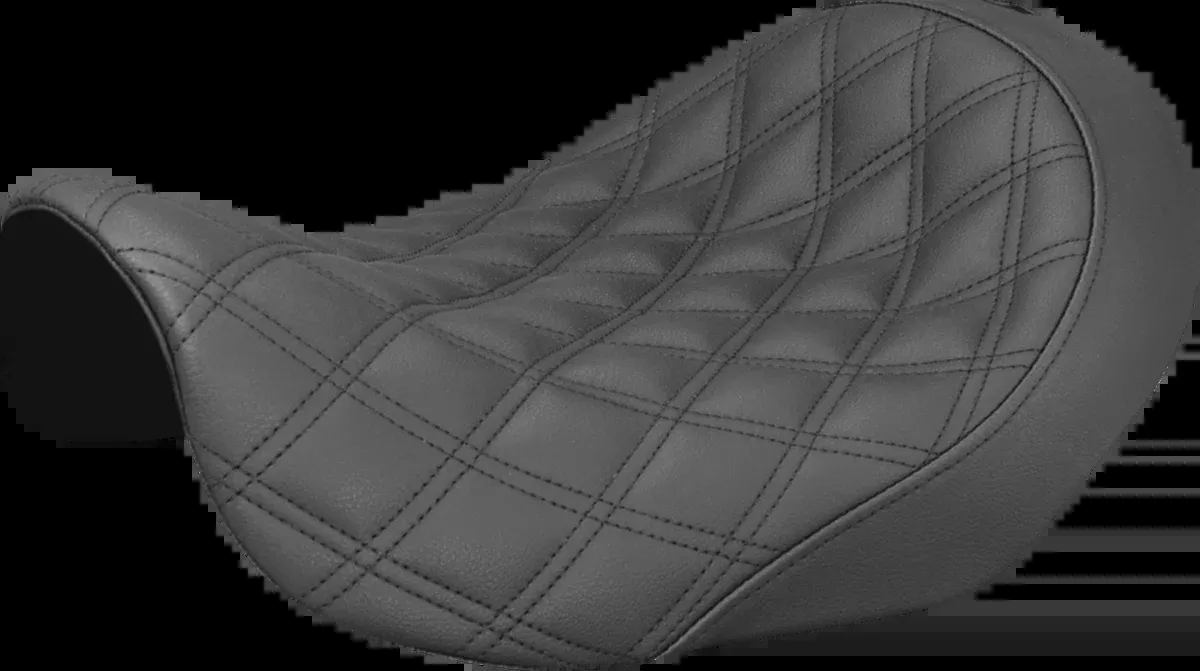 Renegade Solo Seat - Lattice Stitched - Black - Dyna '06-'17