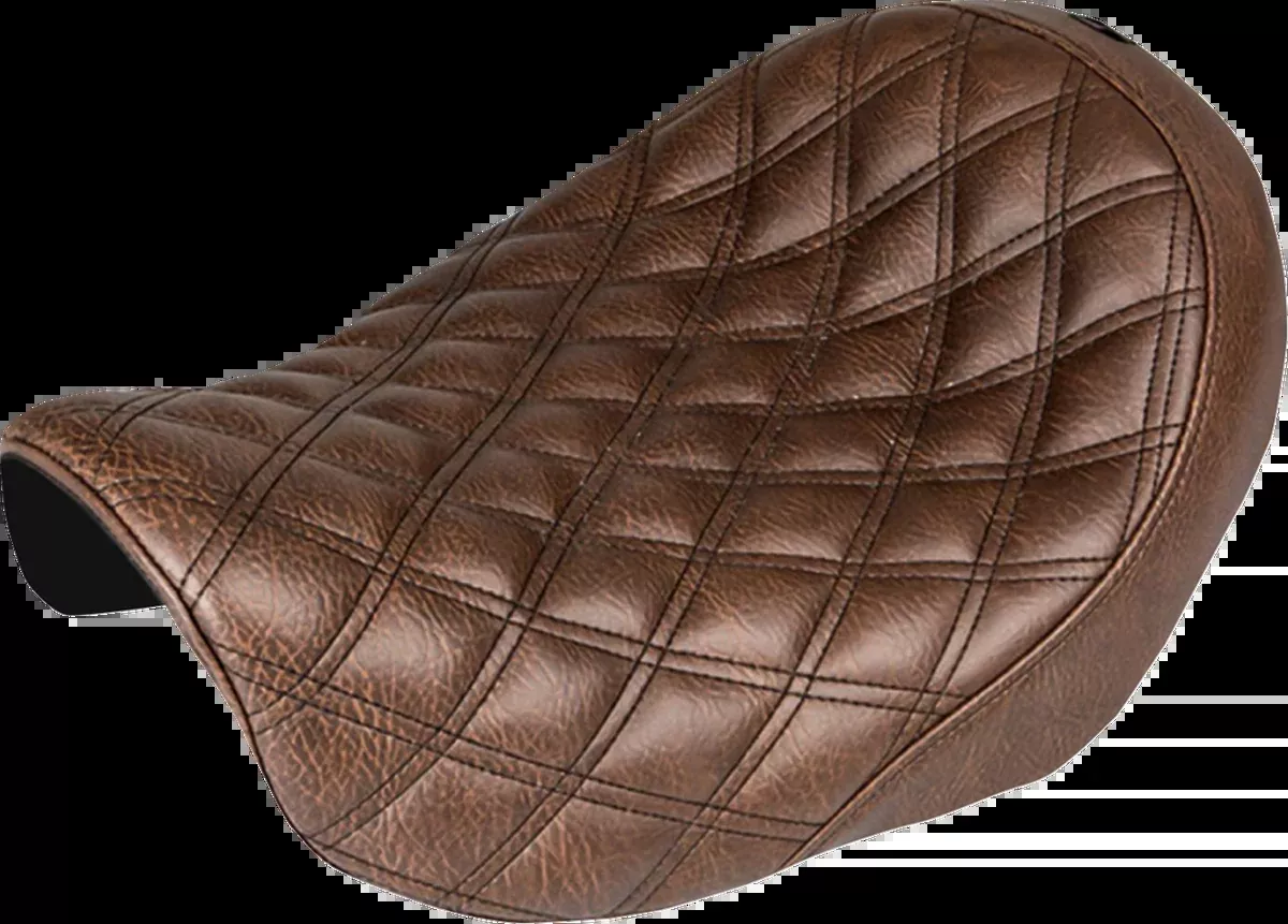 Renegade Solo Seat - Lattice Stitched - Brown - Dyna '04-'05