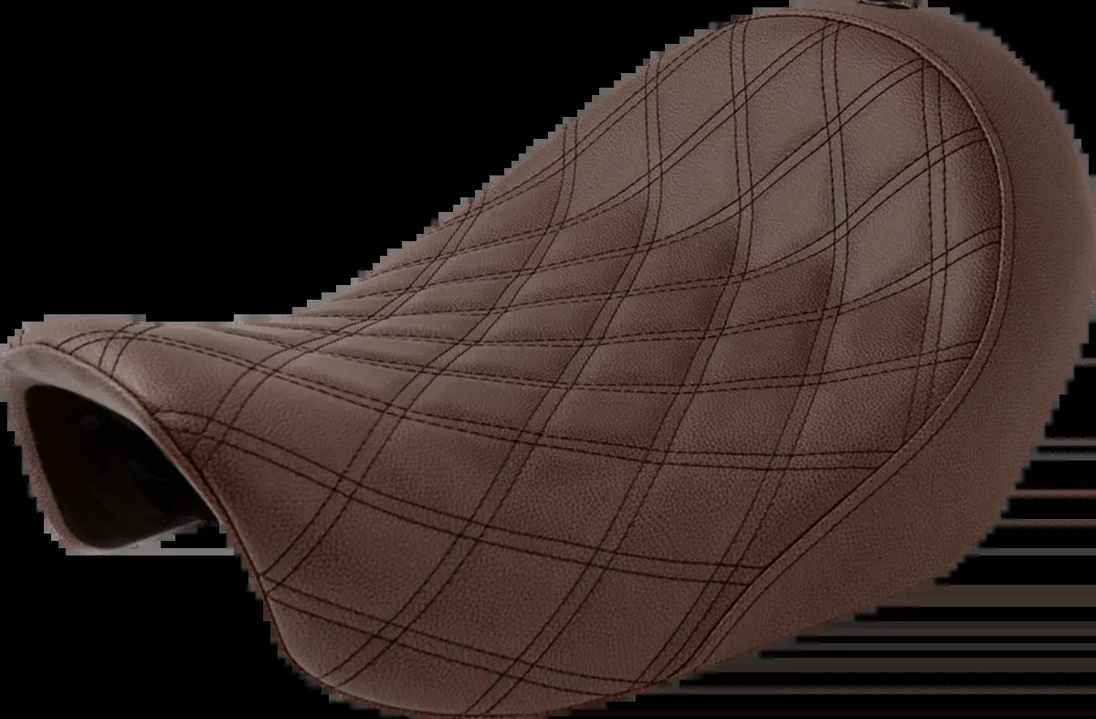 Renegade Solo Seat - Lattice Stitched - Brown - Dyna '06-'17