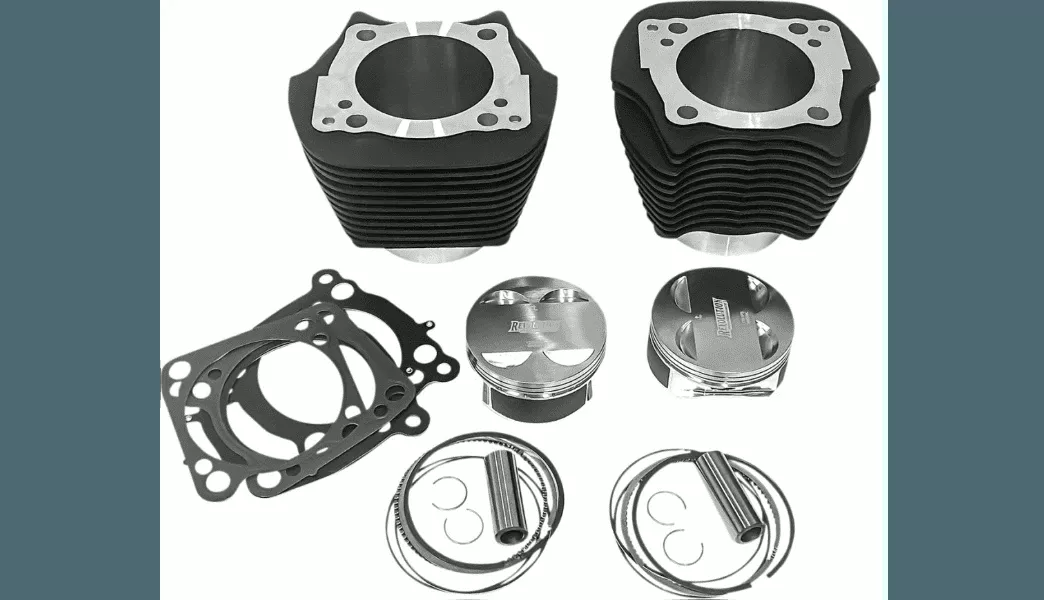 Revolution Performance 124" Bolt On Big Bore Kit for '17-Up Harley Davidson 107 Touring Models - Black w/ highlighted fins