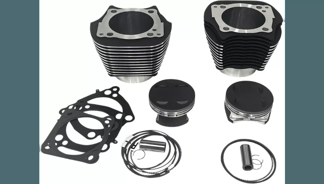 Revolution Performance 139" Big Bore Kit for '17-Up Harley Davidson 107 M-8 Harley Davidson Models - Black w/ highlighted fins
