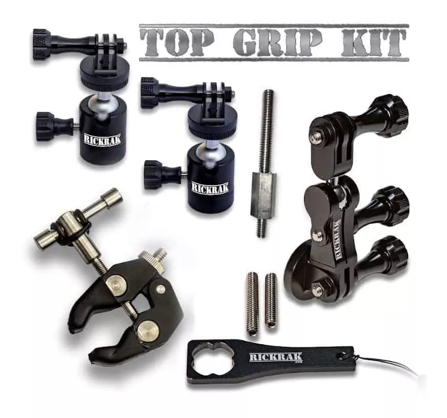 RickRak GoPro Top Grip Kit Ultimate Camera Mounting System