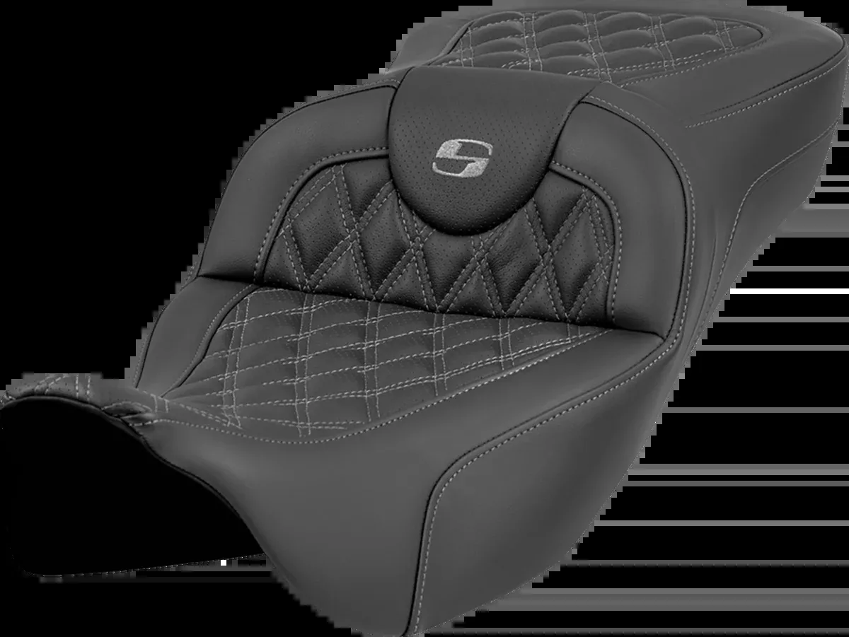 Roadsofa™ Extended Reach Seat - Lattice Stitch - Gray Stitch - without Backrest - FL '08-'23