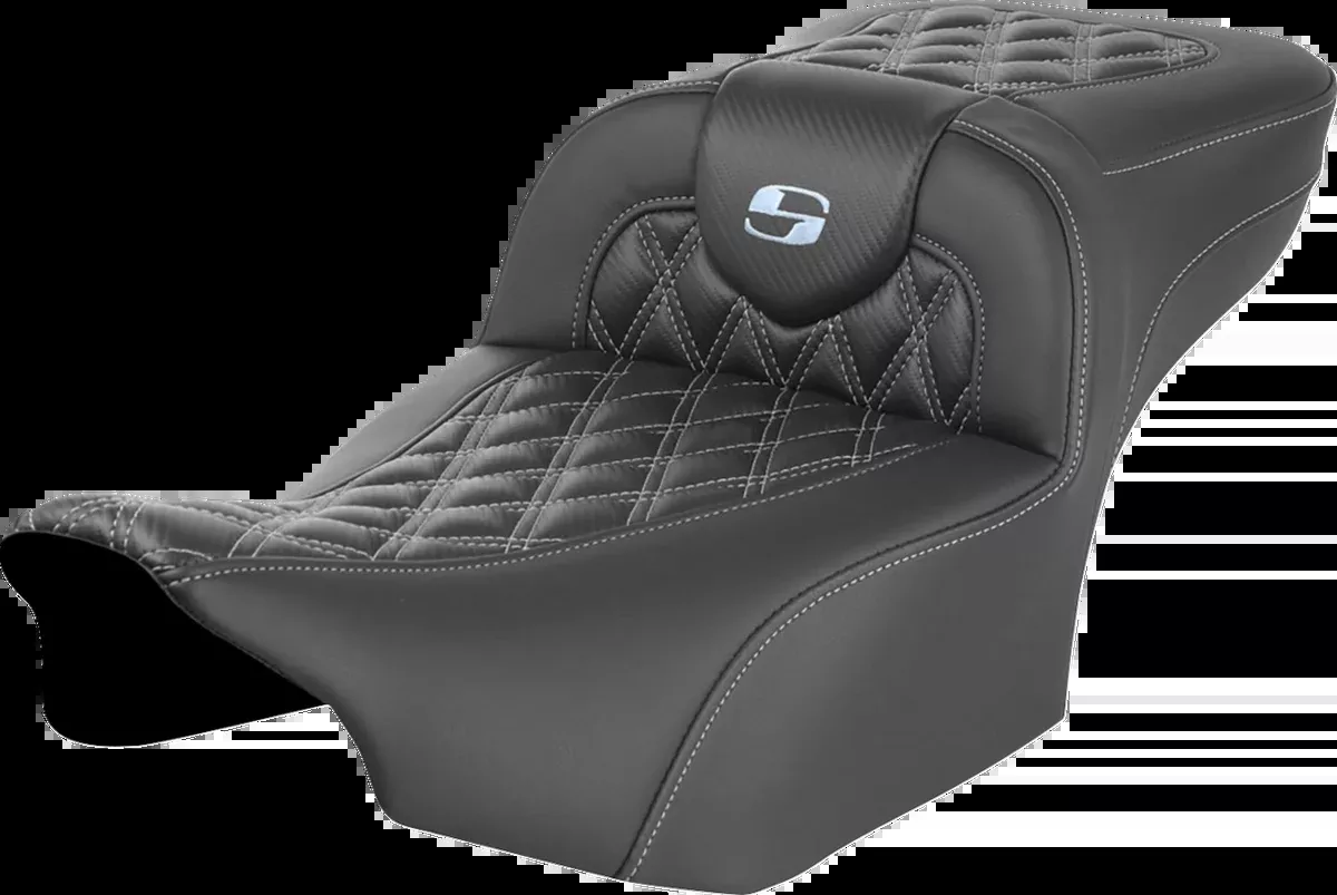 Roadsofa™ Extended Reach Seat - without Backrest - Lattice Stitch - Silver Stitch - FL/FX '23-'24
