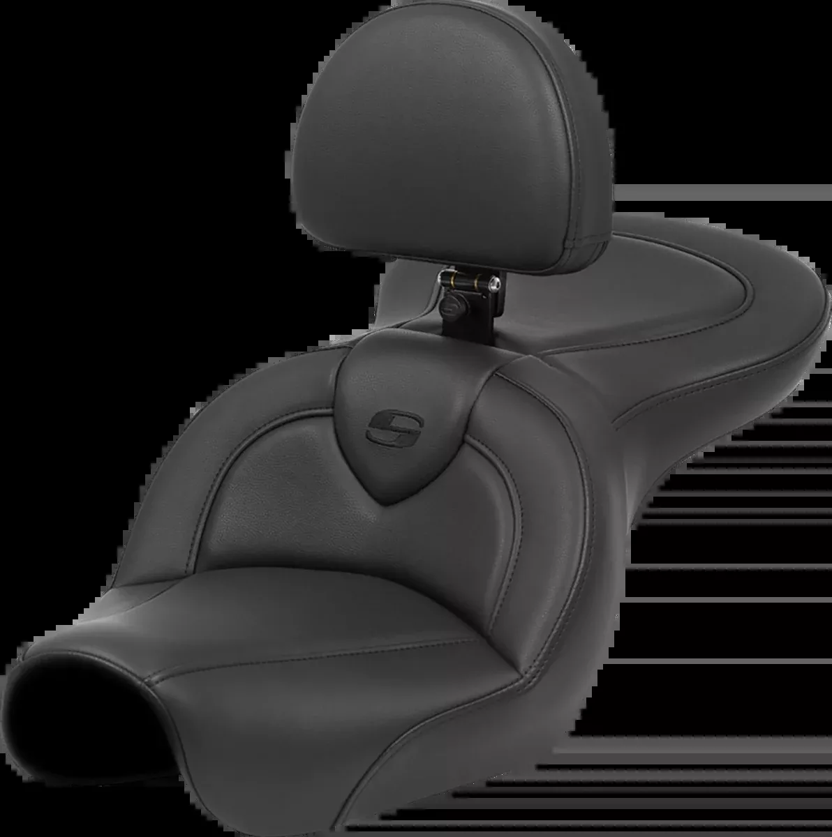 Roadsofa™ Seat - Black Stitch - with Backrest - FXD '04-'05
