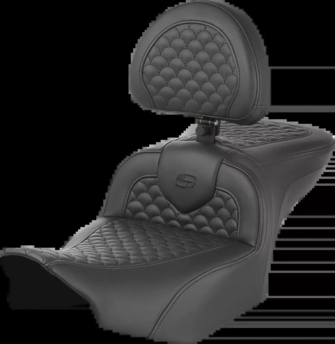 Roadsofa™ Seat - Dragon Scale Stitch - w/ Backrest - FLTR/FLHX '23-'25