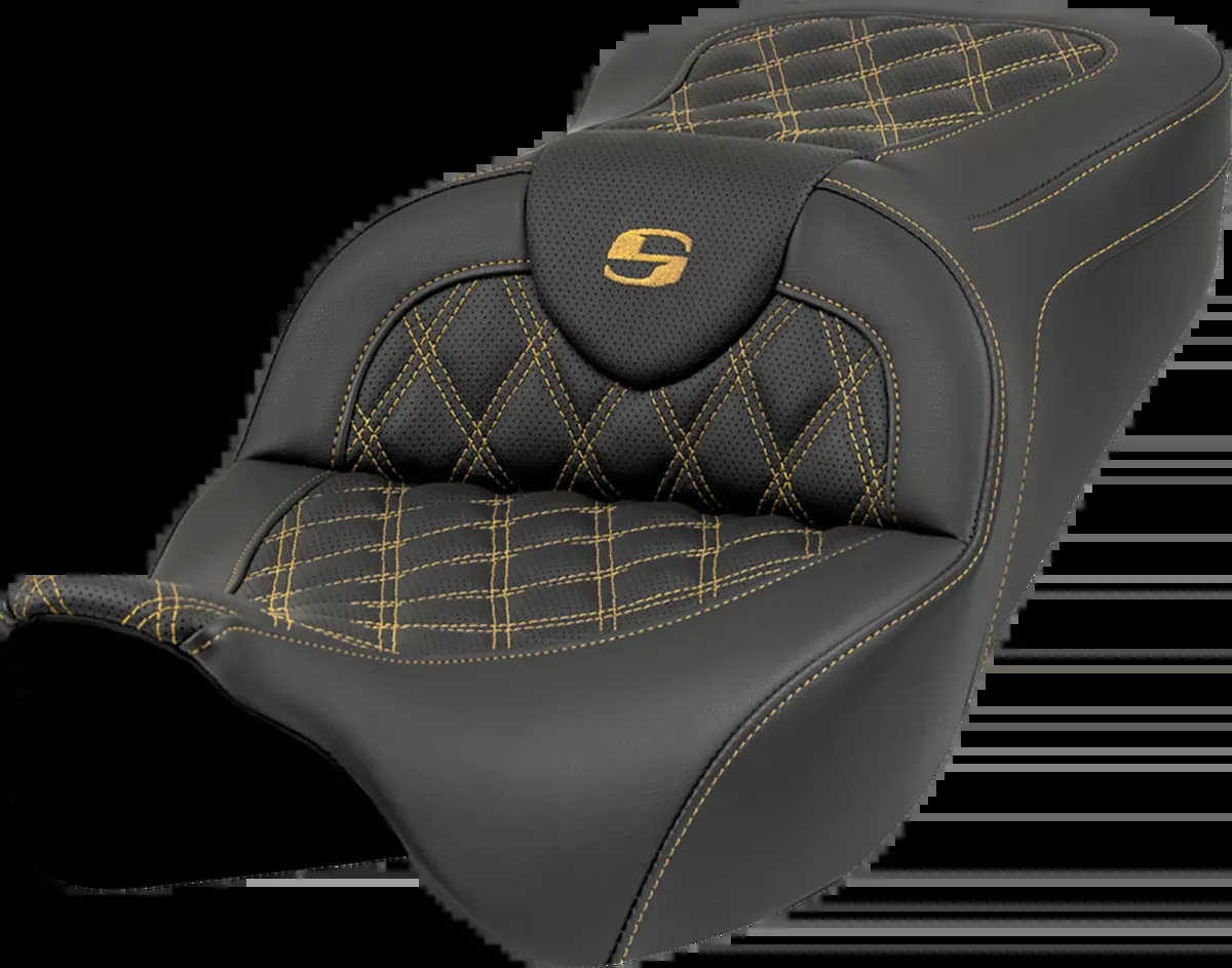Roadsofa™ Seat - Lattice Stitch - Gold Stitch - w/o Backrest - FL '08-'23