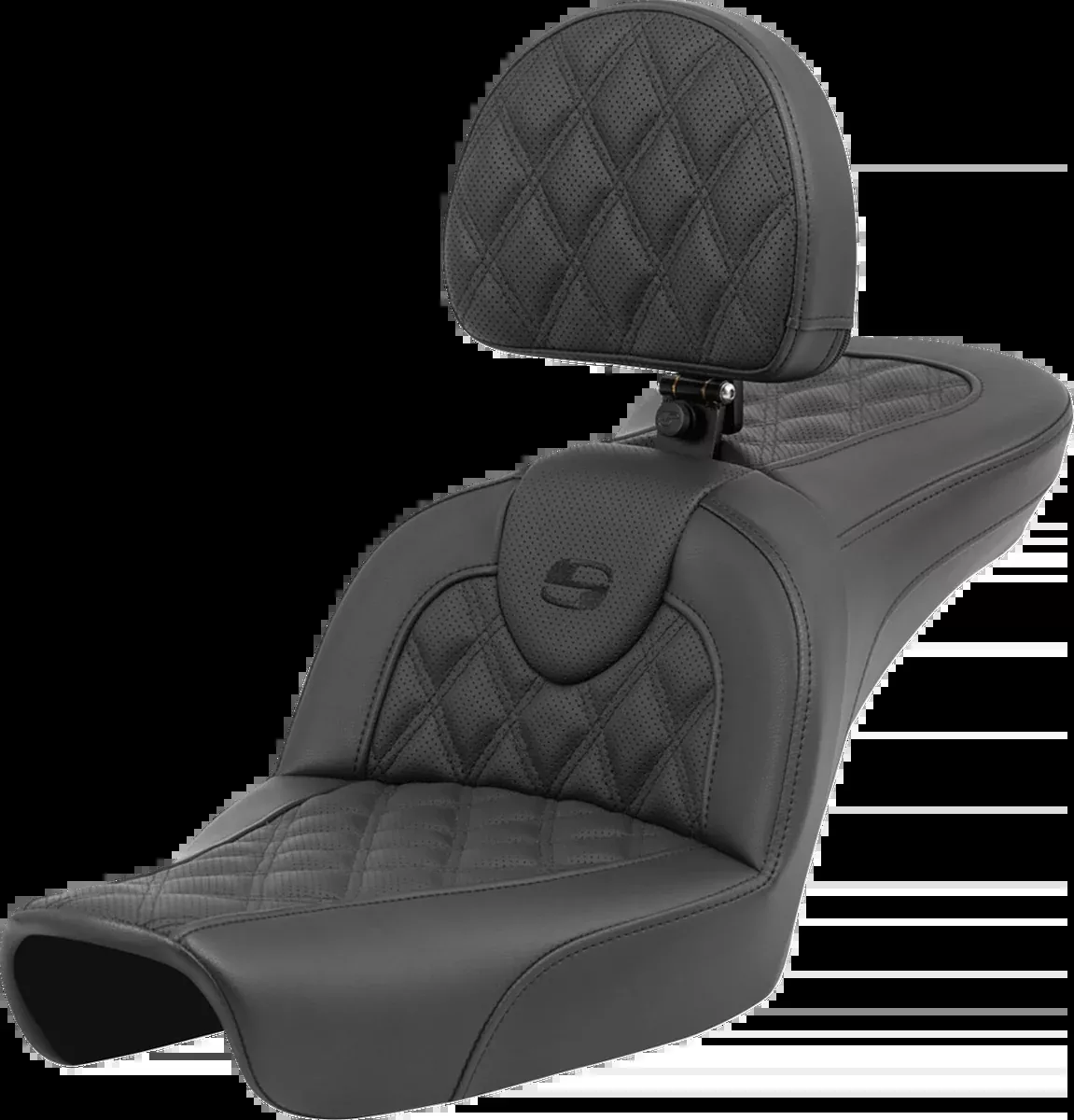 Roadsofa™ Seat - Lattice Stitch - with Backrest - FXD '96-'03