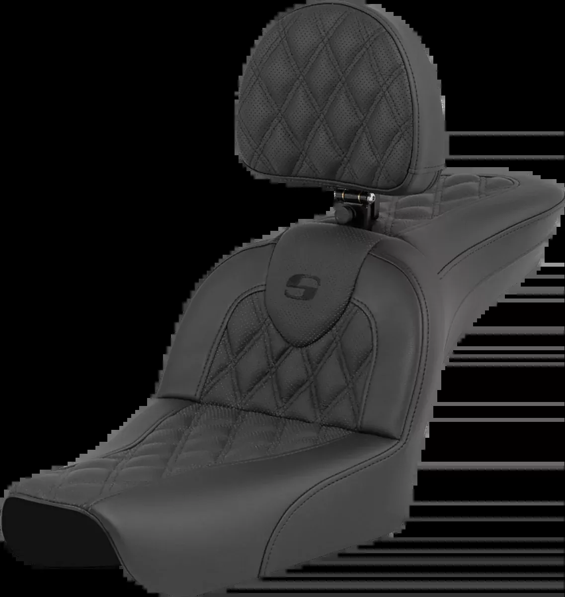 RoadSofa™ Seat - Lattice Stitch - with Driver Backrest - FXDWG '04-'05