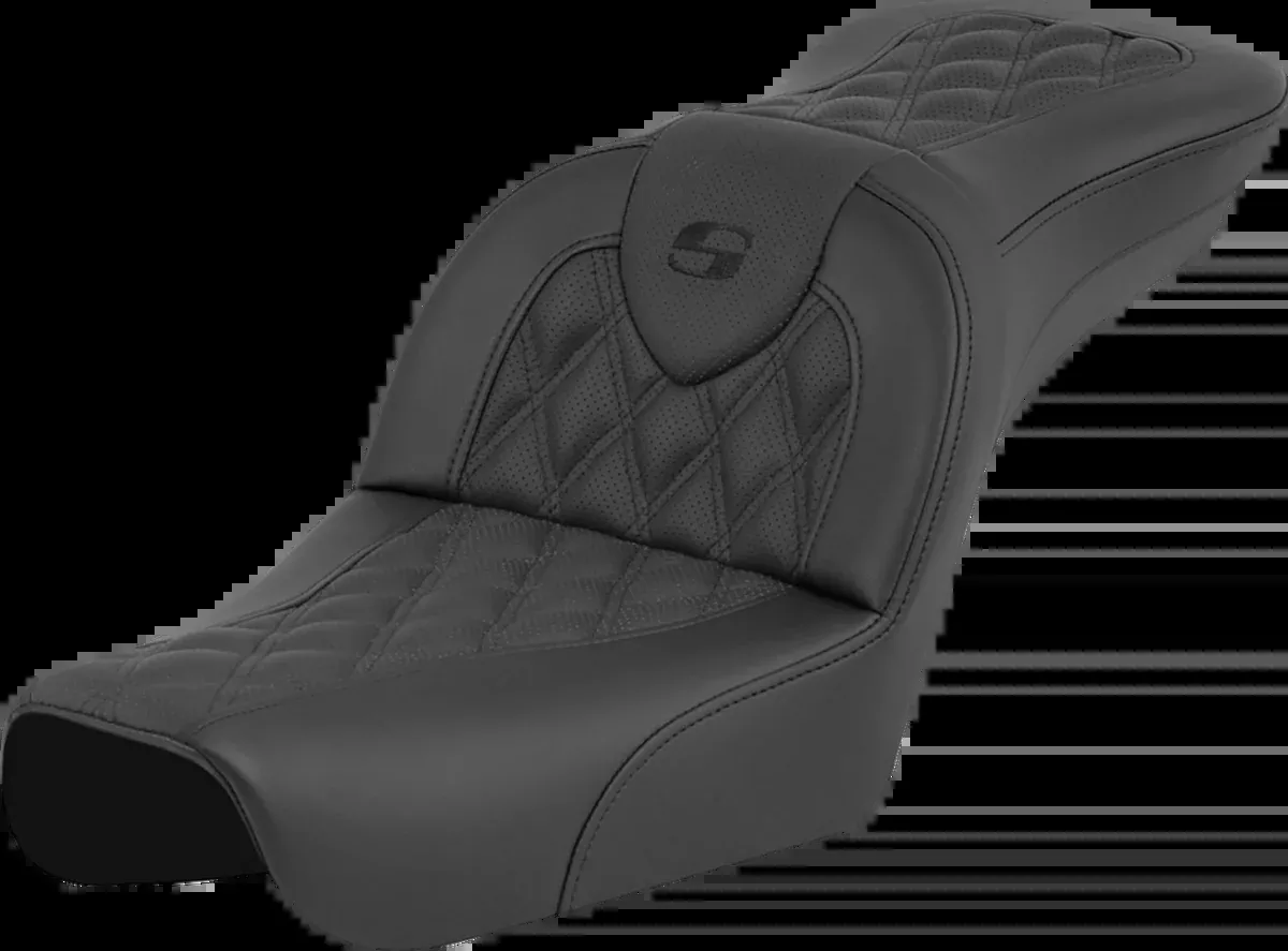 RoadSofa™ Seat - Lattice Stitch - without Driver Backrest - FXDWG '04-'05