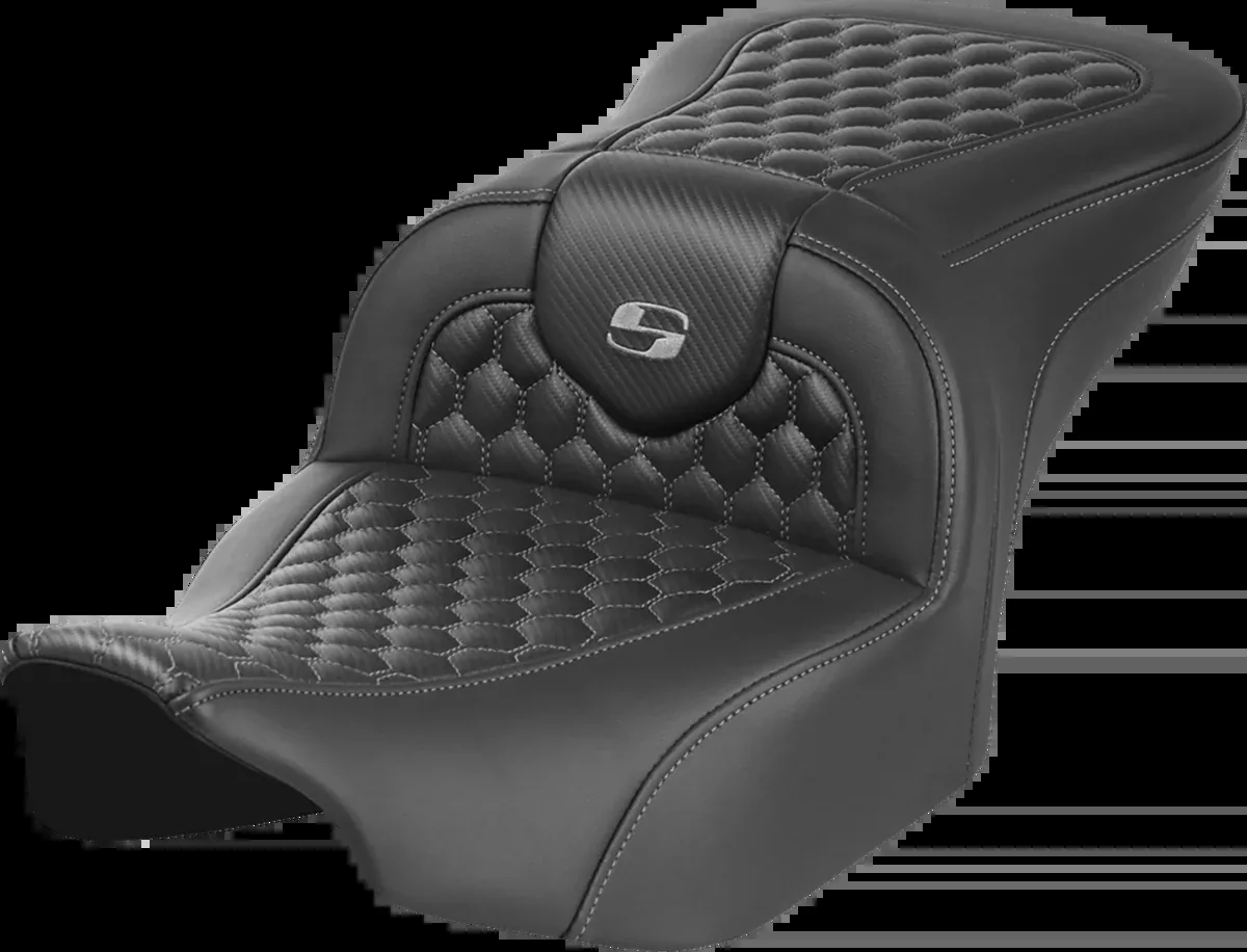 Roadsofa™ Seat - without Backrest - Honeycomb - Gray Stitch - FLTR/FLHX '23-'24