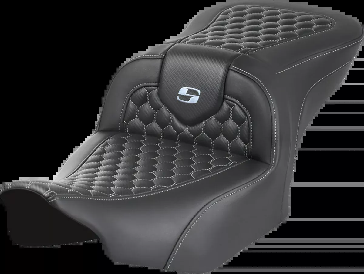 Roadsofa™ Seat - without Backrest - Honeycomb - Silver Stitch - FLTR/FLHX '23-'24