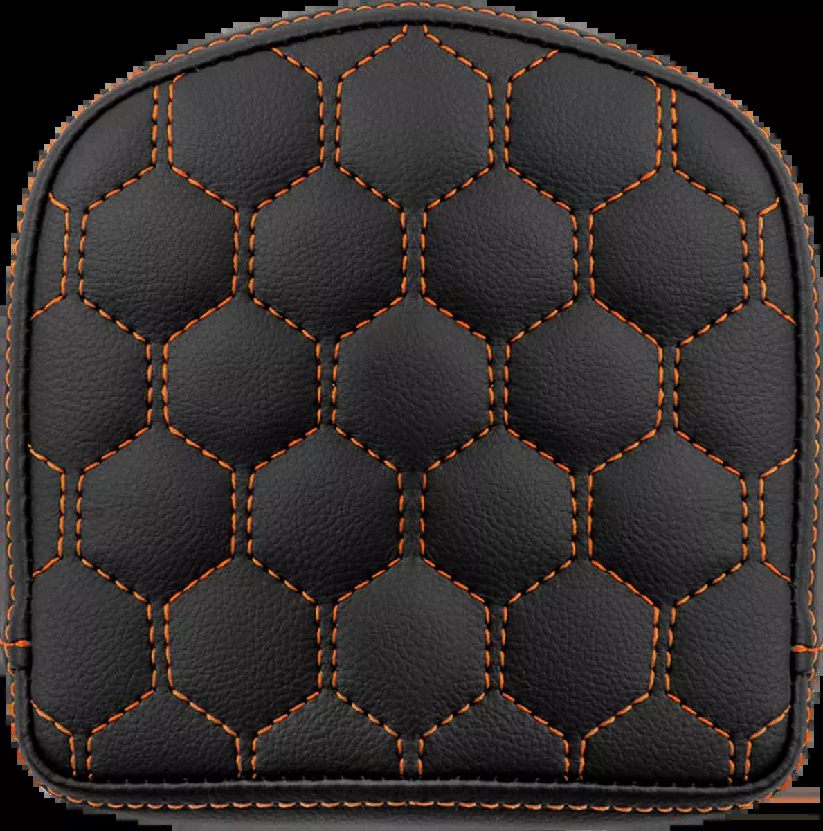RoadSofa™ Sissy Bar Pad - Honeycomb - Orange Stitching