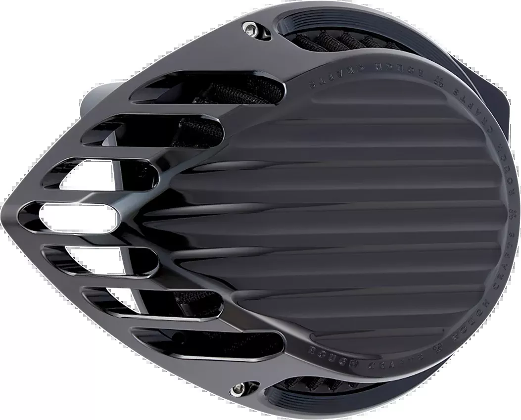 Rough Crafts Black Finned Air Cleaner Filter Kit 1999-2017 Harley Softail FLS