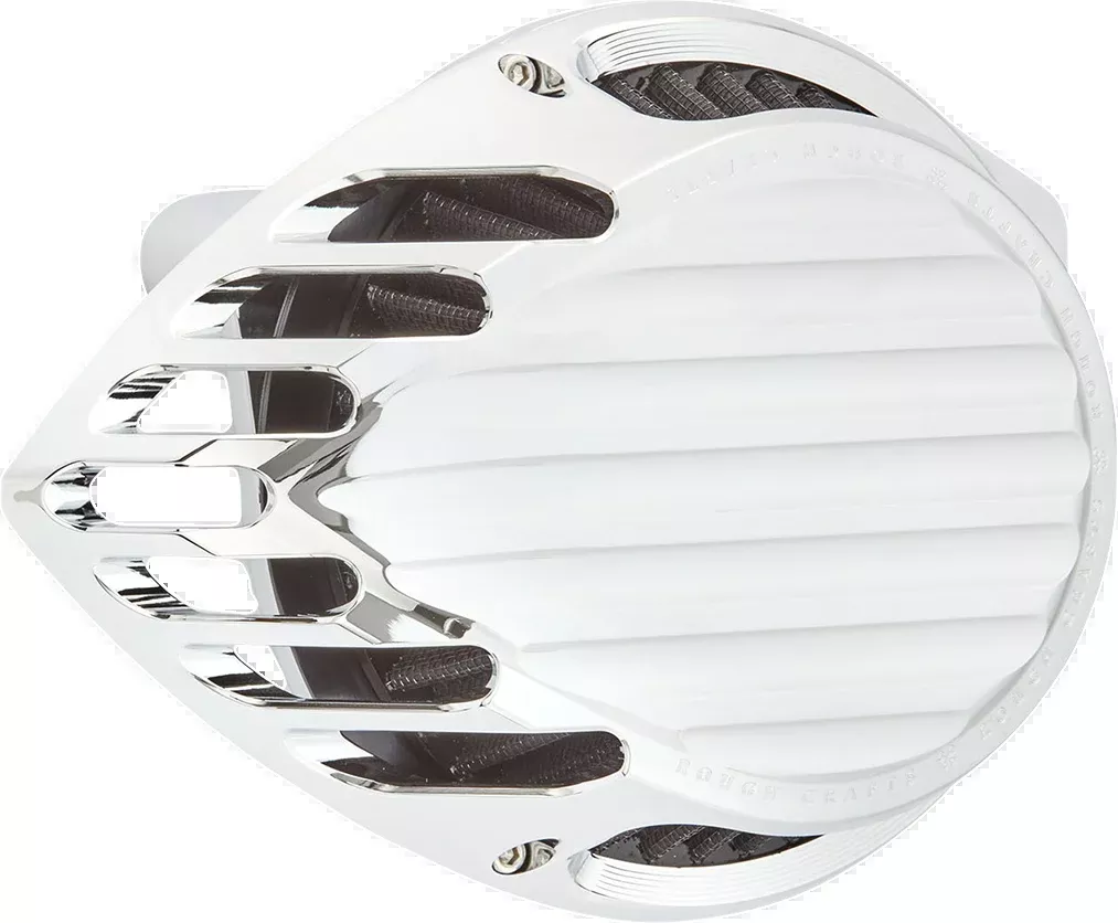 Rough Crafts Chrome Finned Air Cleaner Filter Kit 2017-2024 Harley Touring FLHX