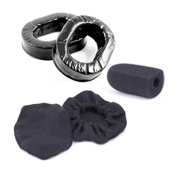 Rugged Radios Gel Ear Seals Comfort Kit w/ Cloth Ear Covers & Mic Muff