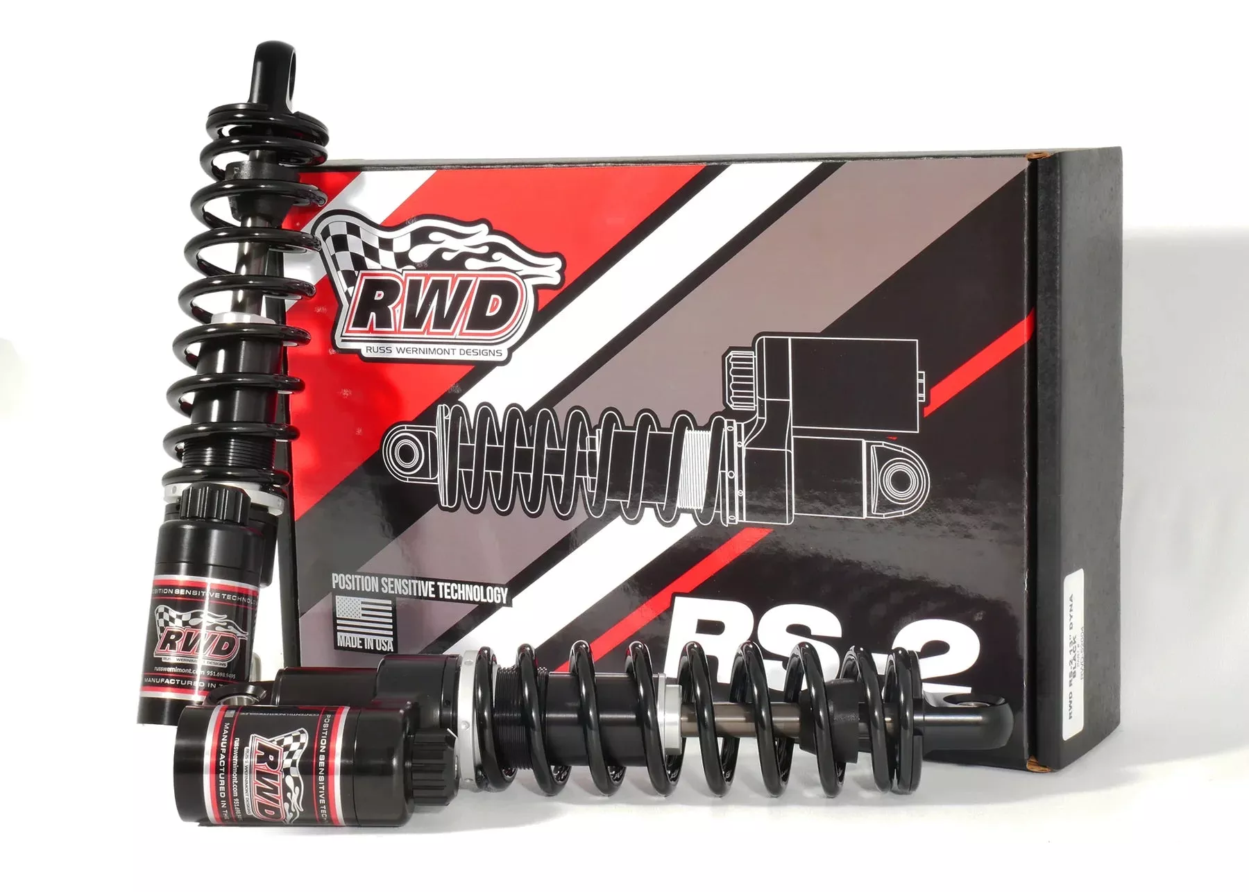 RWD RS2 PIGGYBACK SHOCKSHARLEY DAVIDSON DYNA MODELS 91-17